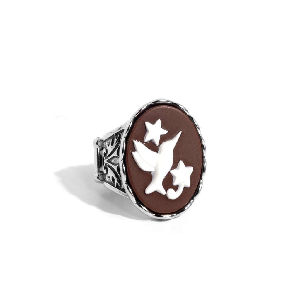 Brown Hummingbird Ring